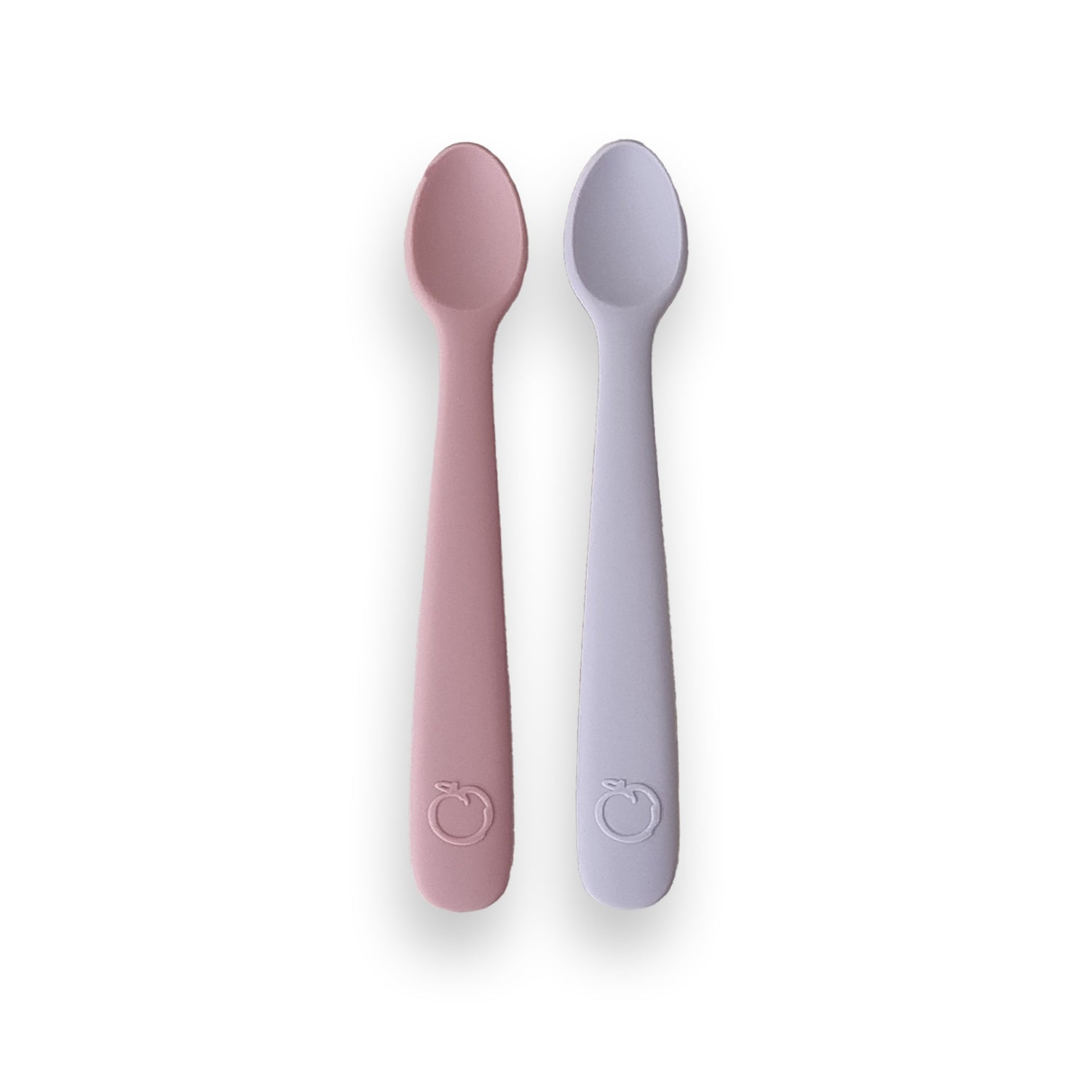 Nordic Smock Bib & Plum 2pk Feeding Spoons Bundle - Pink