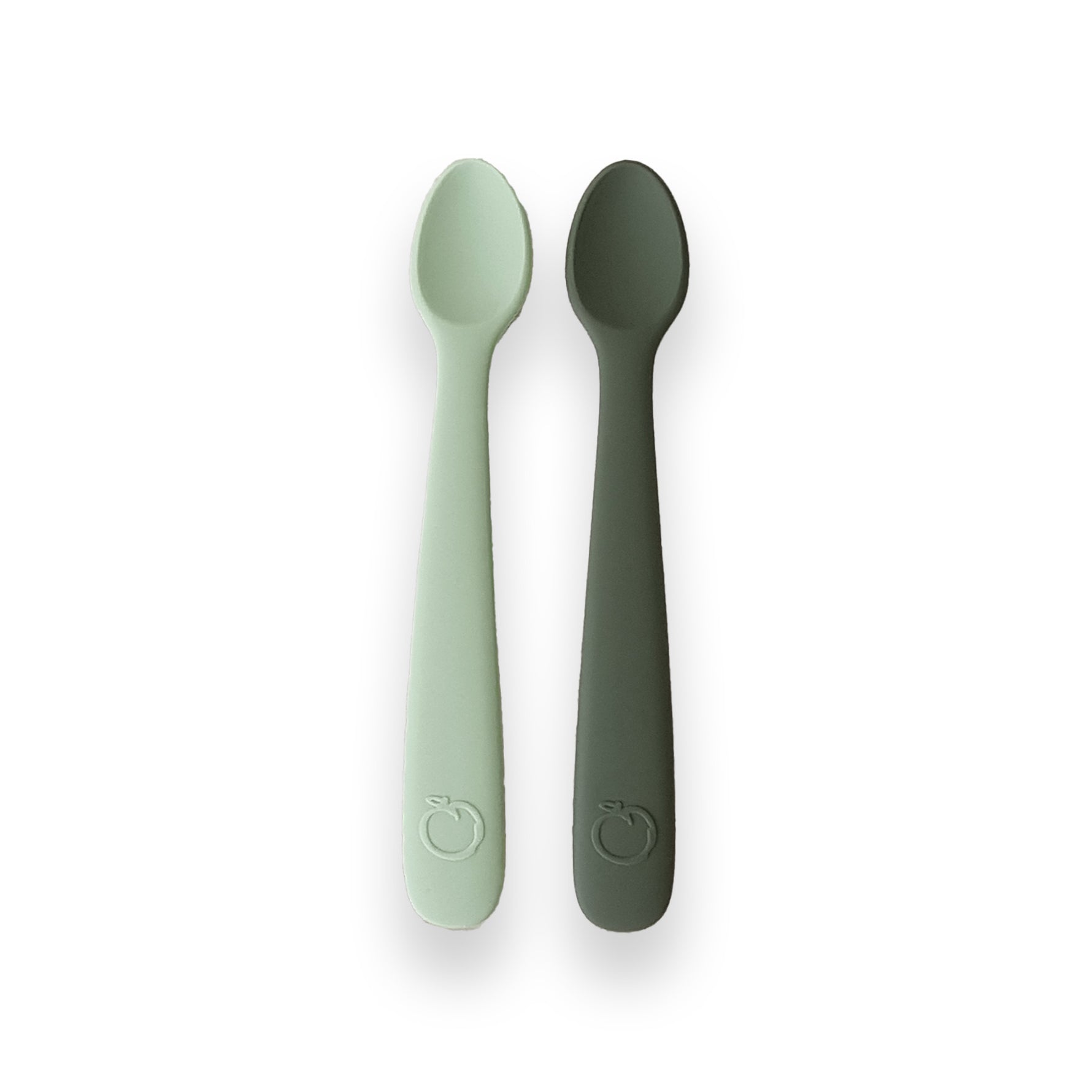 PLUM 2 Pack First Feeding Spoons - Pesto & Olive - Bubba Blue Australia