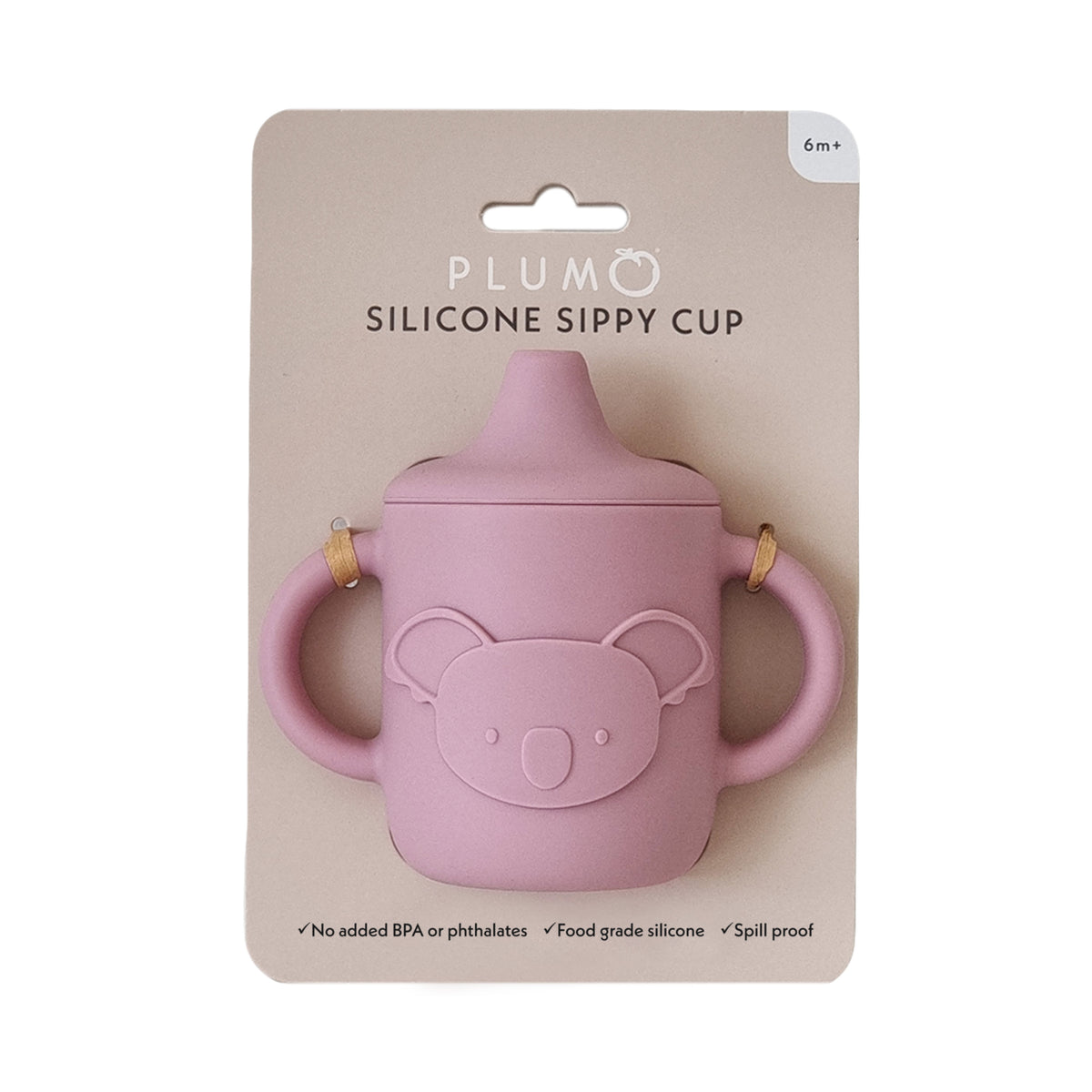 Plum Silicone Koala Sippy Cup - Dusty Berry