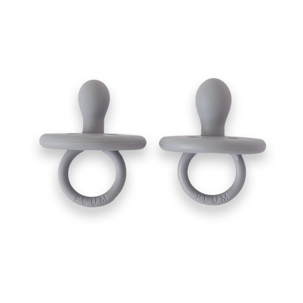 2x Grey Silicone Soothers Bundle (0-6M)