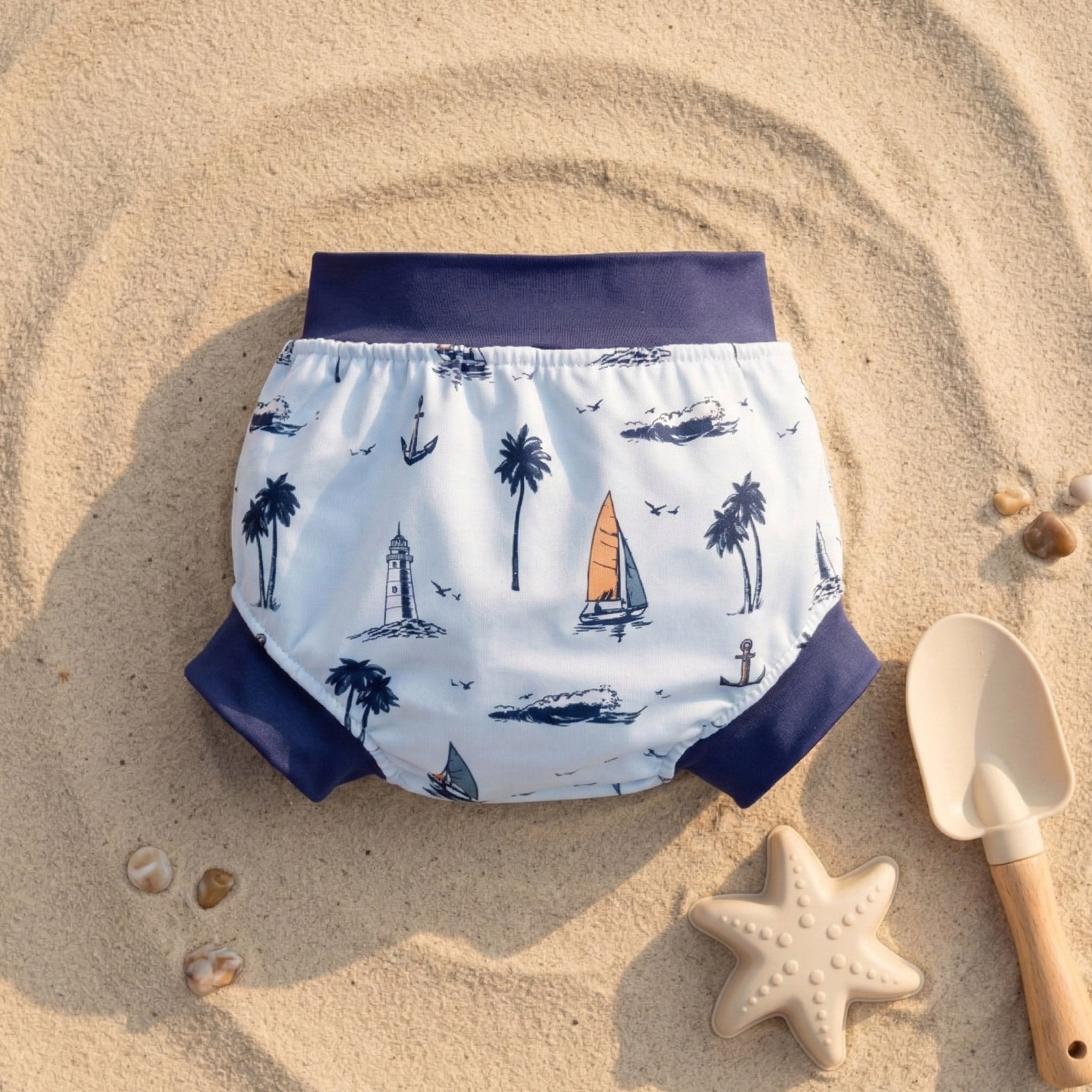 PLUM Swim Nappy - Malibu(Navy) - Bubba Blue Australia