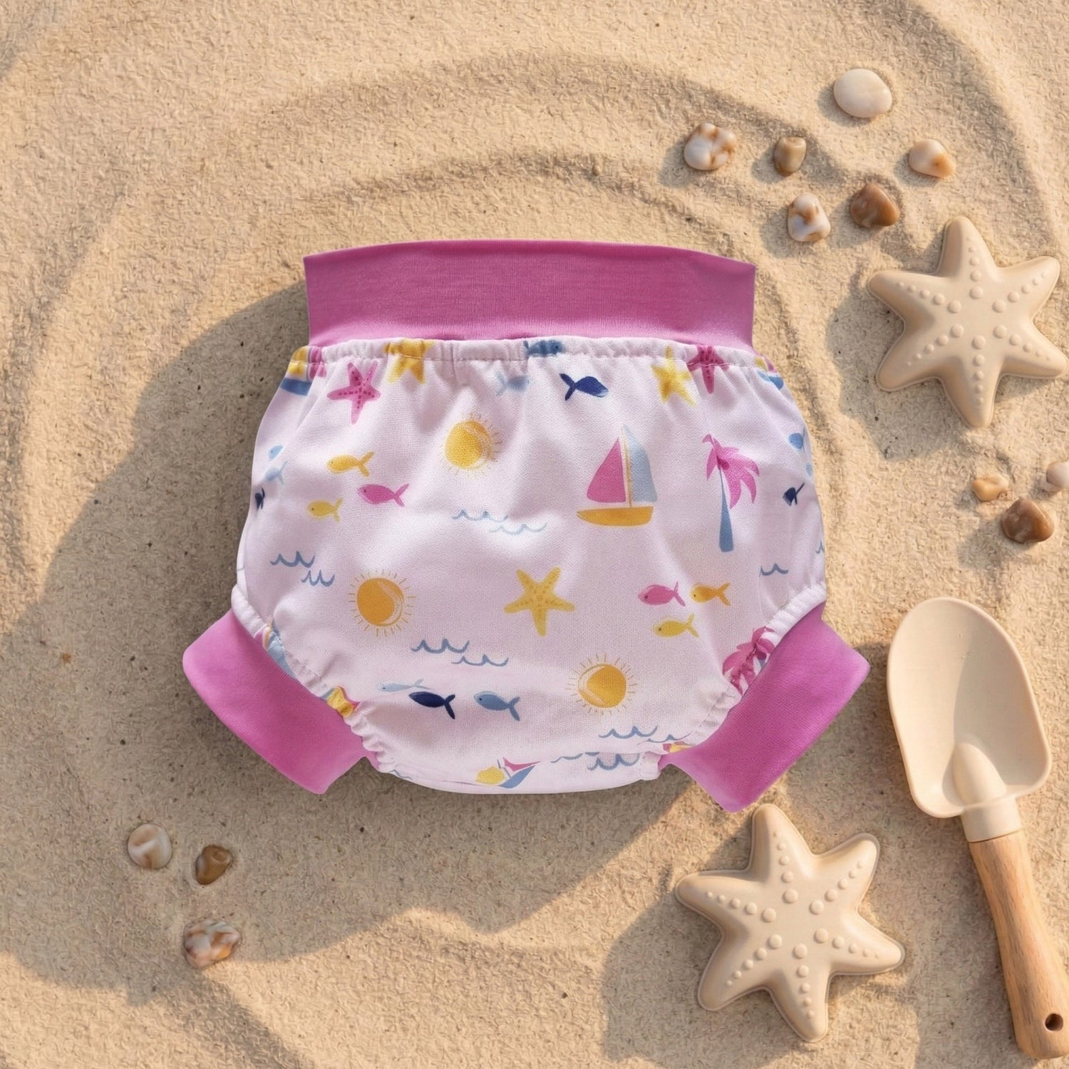 PLUM Swim Nappy - Maui(Pink) - Bubba Blue Australia