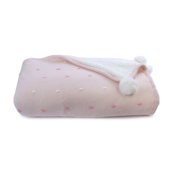 Confetti Cot Knit Blanket - Pink