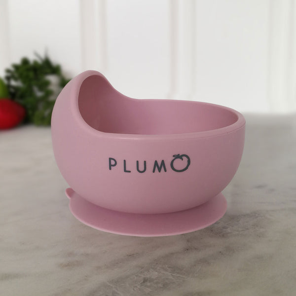 Plum 2pk Silicone Duck Egg Bowls & 2pk Spoon Set Bundle - Pink
