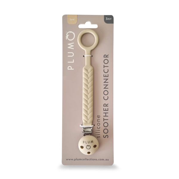 PLUM Silicone Soother Connector - Sand