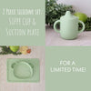 Plum Silicone Sippy Cup & Suction Plate Bundle - Olive