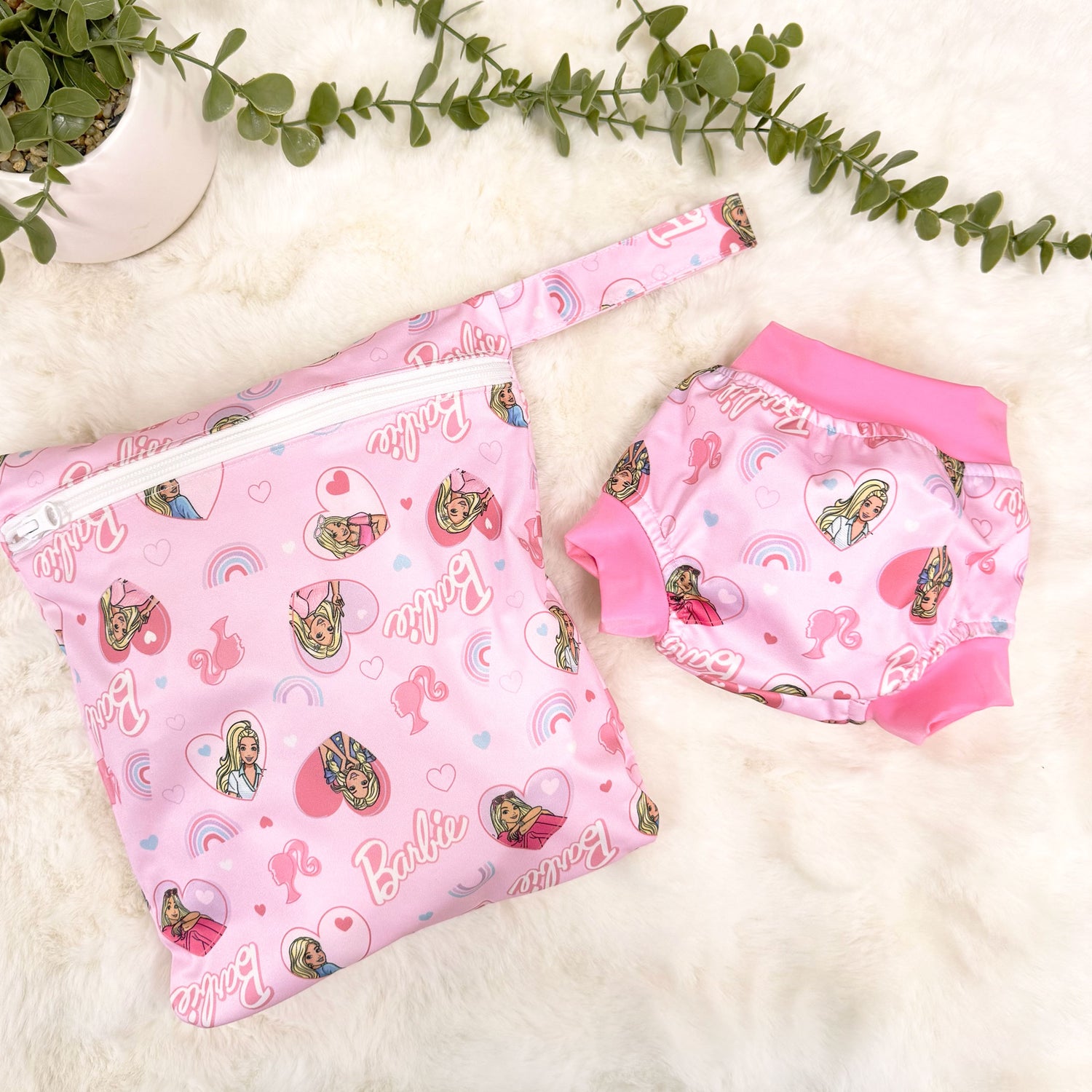 Barbie Swim Nappy & Wet Bag Bundle