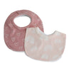 Nordic 2pk Dribble Bibs Dusty Berry/Rose