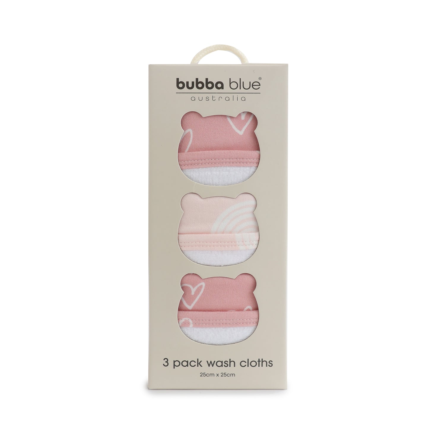 Nordic 3pk Wash Cloth Dusty Berry/Rose