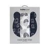 Nordic Muslin Wraps & Pram Clips Bundle - Charcoal/White