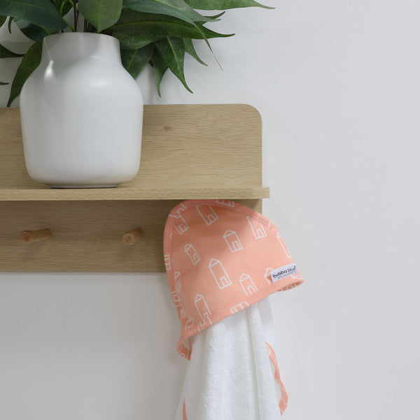2x Nordic Hooded Towel Bundle - Coral