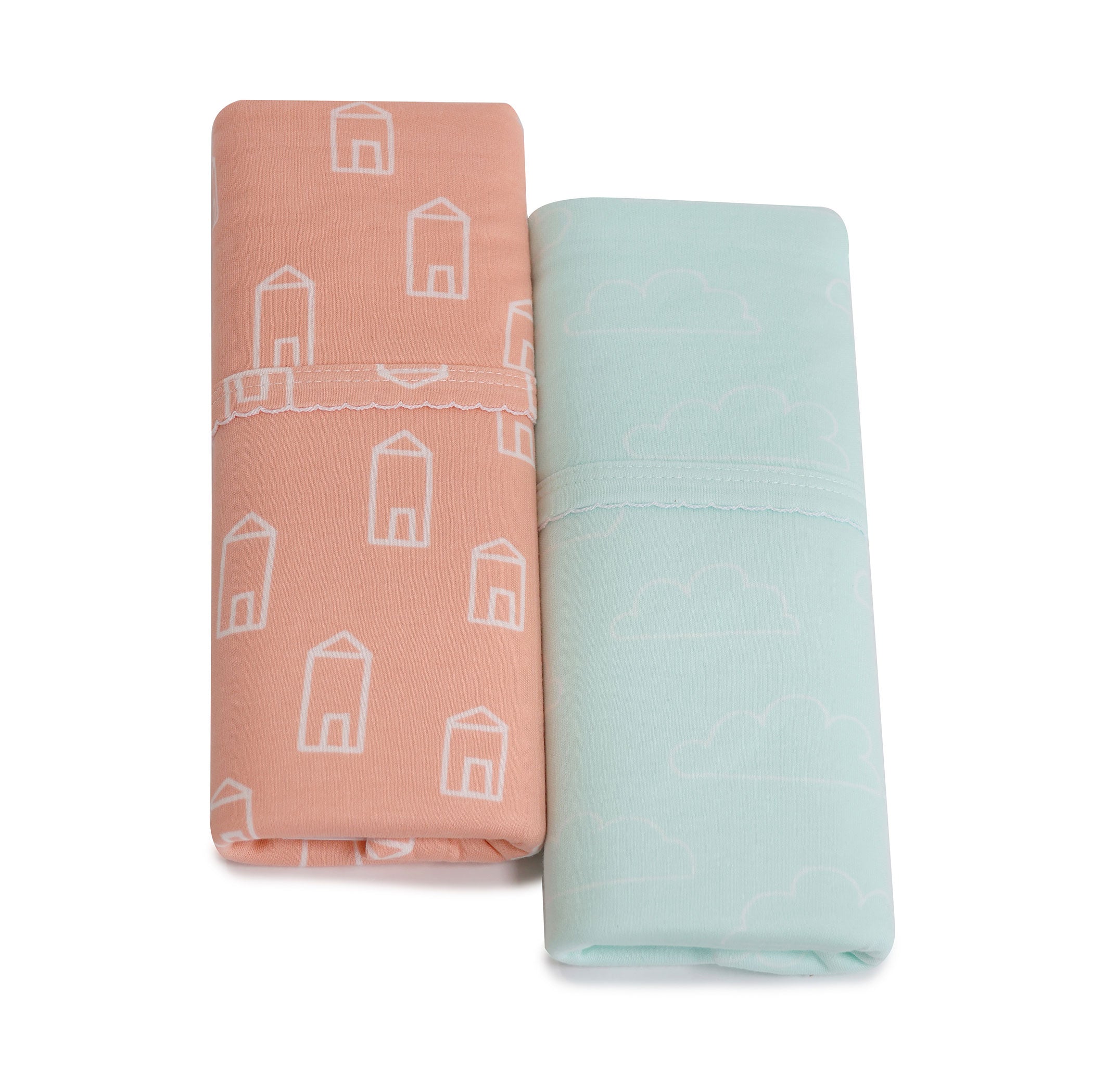 Nordic Swaddle & Cuddle Bundle Coral/Tiffany