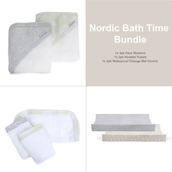 Nordic Bath Time Bundle Grey/Sand