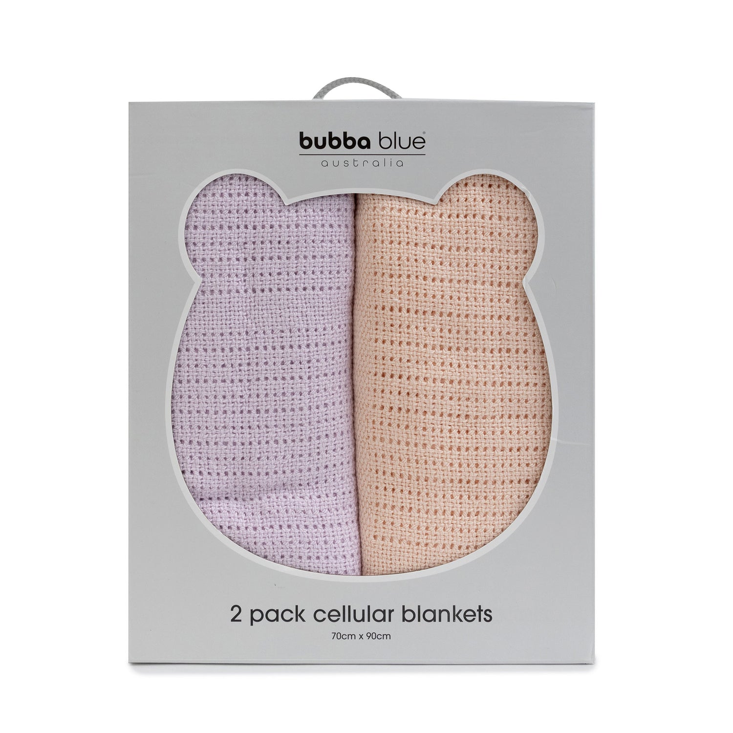 Nordic 2pk Cellular Blanket Peach/Lilac