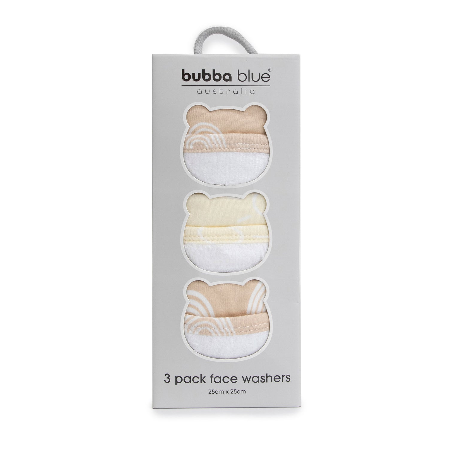 Nordic 3pk Wash Cloth Dusty Vanilla/Latte
