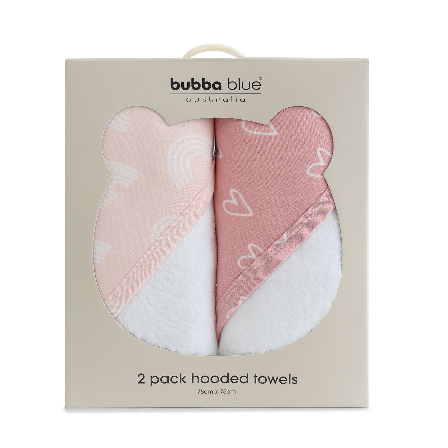 Nordic 2pk Hooded Towel Dusty Berry/Rose