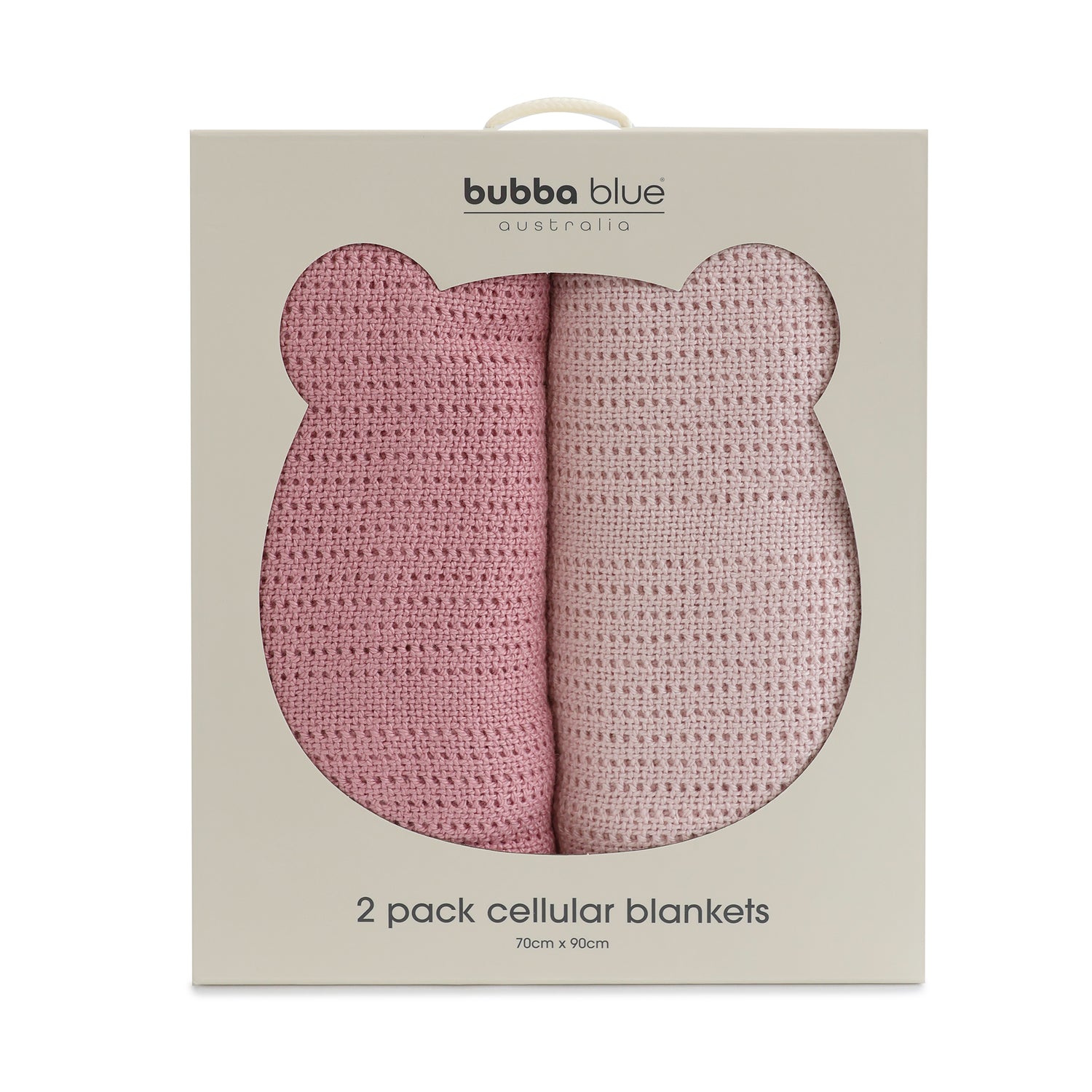 Nordic 2pk Cellular Blanket Dusty Berry/Rose