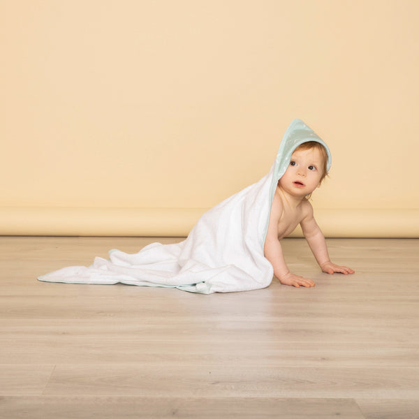 Nordic 2pk Hooded Towel Denim/Mint