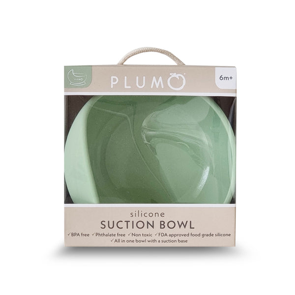 Plum 2pk Silicone Duck Egg Bowls & 2pk Spoon Set Bundle - Olive & Sand