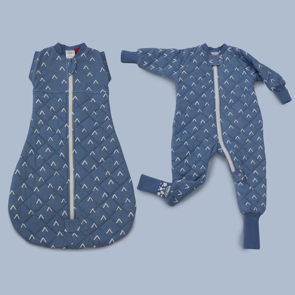 Nordic 2.5 TOG Swaddle Sleepbag & Sleep Suit Bundle - Denim