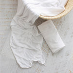 Bamboo White 2pk Stretch Jersey Swaddle Wraps - Bubba Blue Australia