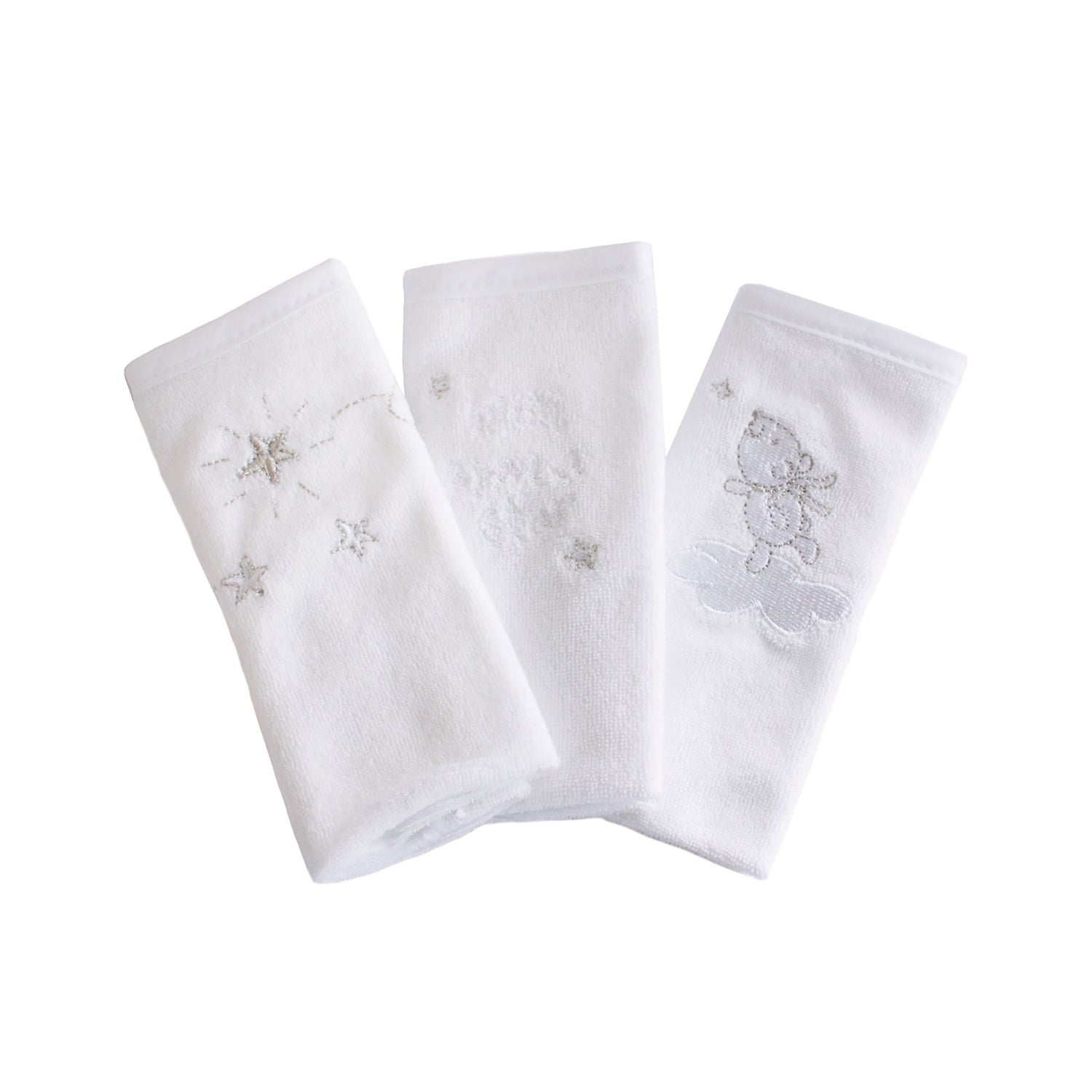 Wish Upon A Star 3pk Face Washers - Bubba Blue Australia