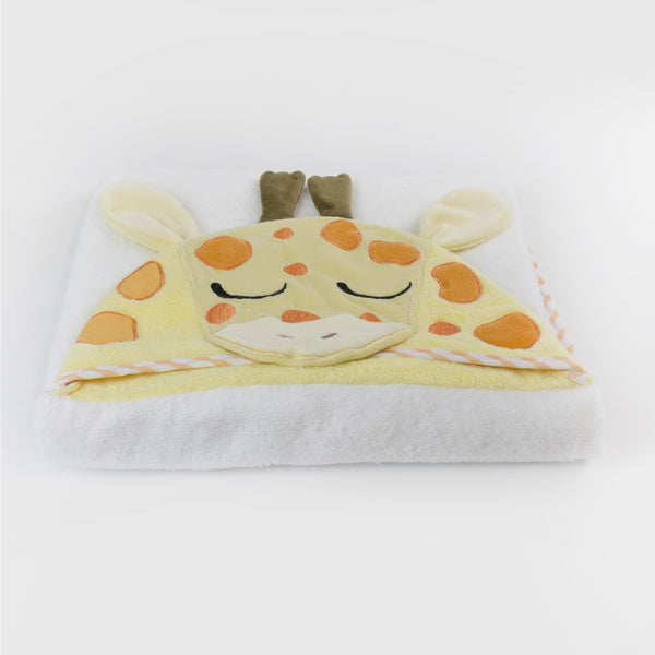 Zoo Animals 'Giraffe' Novelty Hooded Bath Towel - Bubba Blue Australia