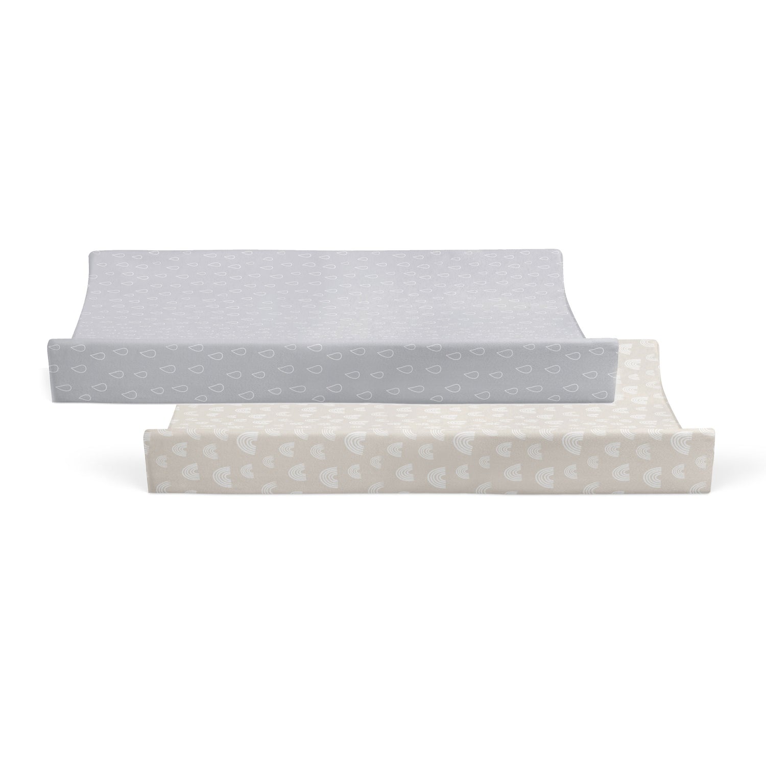 Nordic 2pk Waterproof Change Pad Covers Grey/Sand