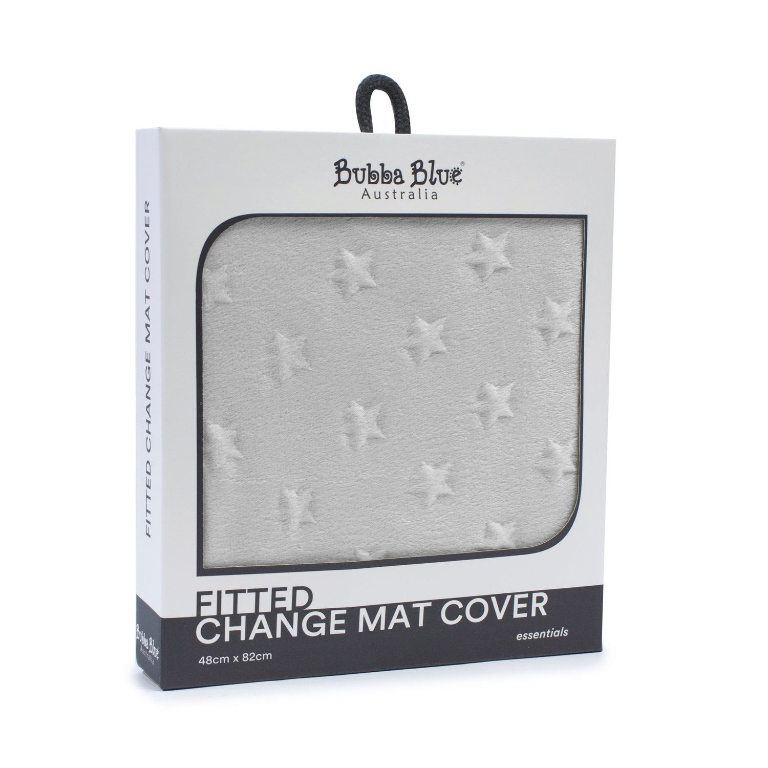 Everyday Essentials Fitted Change Mat Cover - Grey (star) - Bubba Blue Australia
