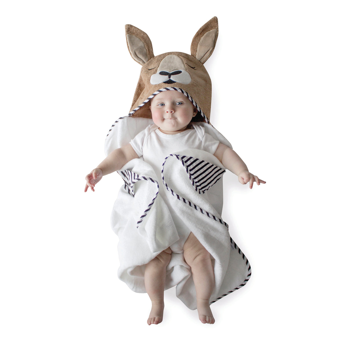 Aussie Animals 'Kangaroo' Novelty Hooded Bath Towel - Bubba Blue Australia