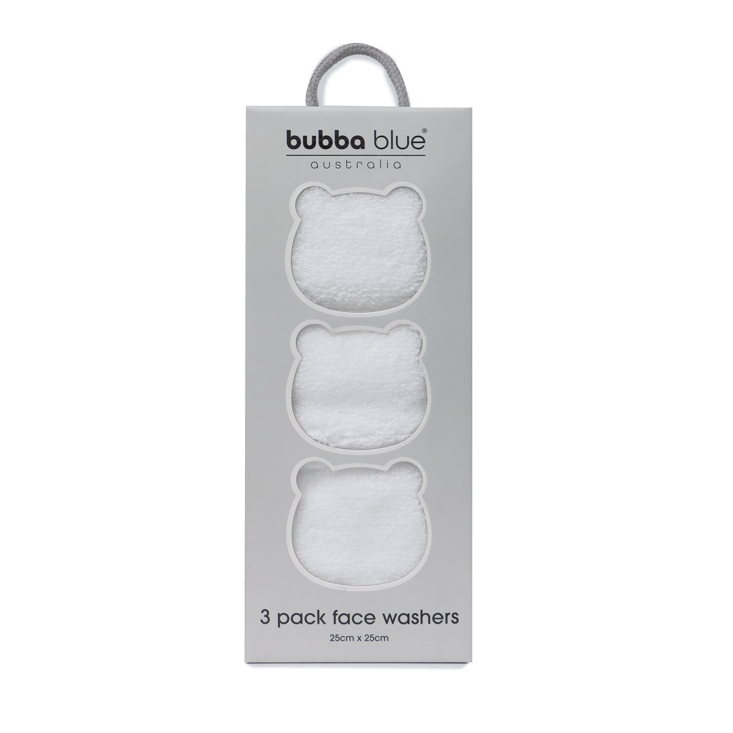 Terrazzo 3pk Baby Face Washers - White
