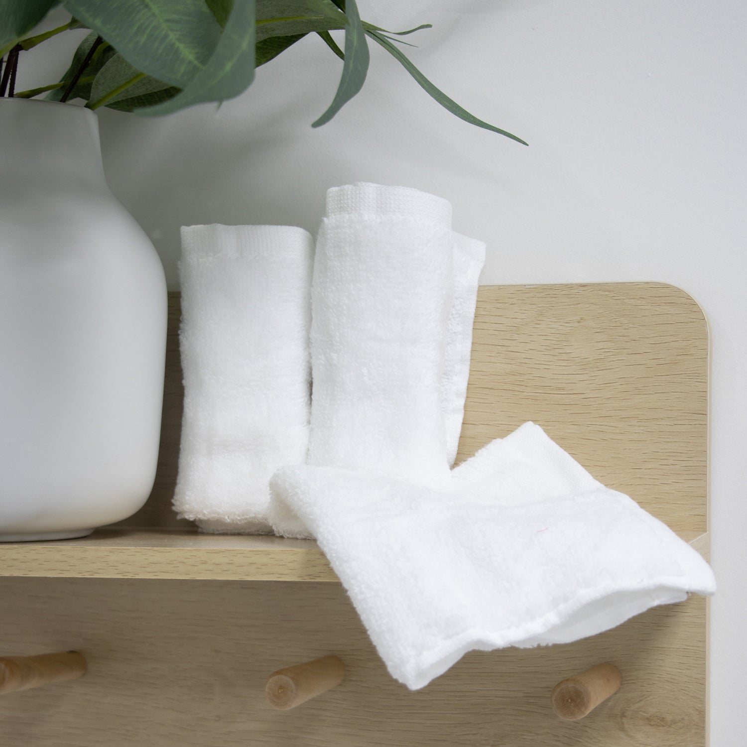 Terrazzo 3pk Baby Face Washers - White