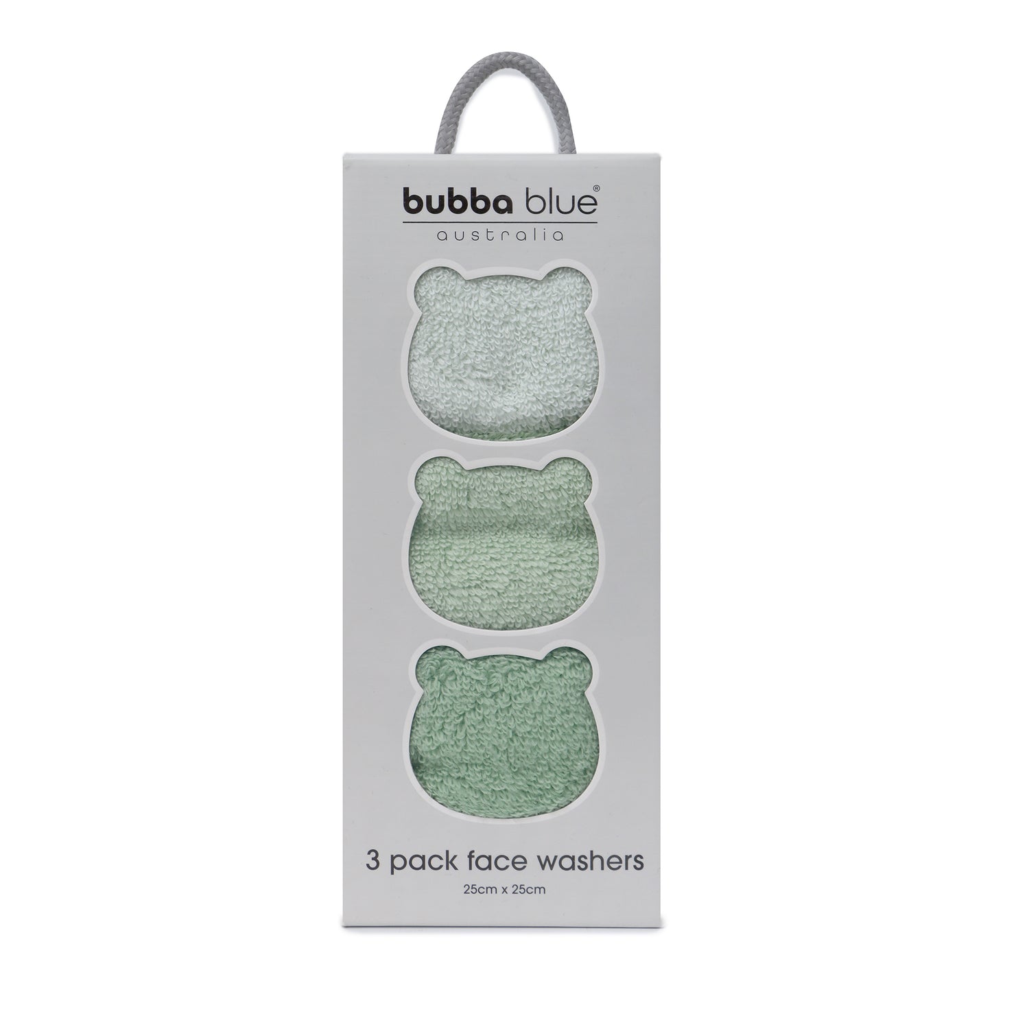 Terrazzo 3pk Baby Face Washers - Green