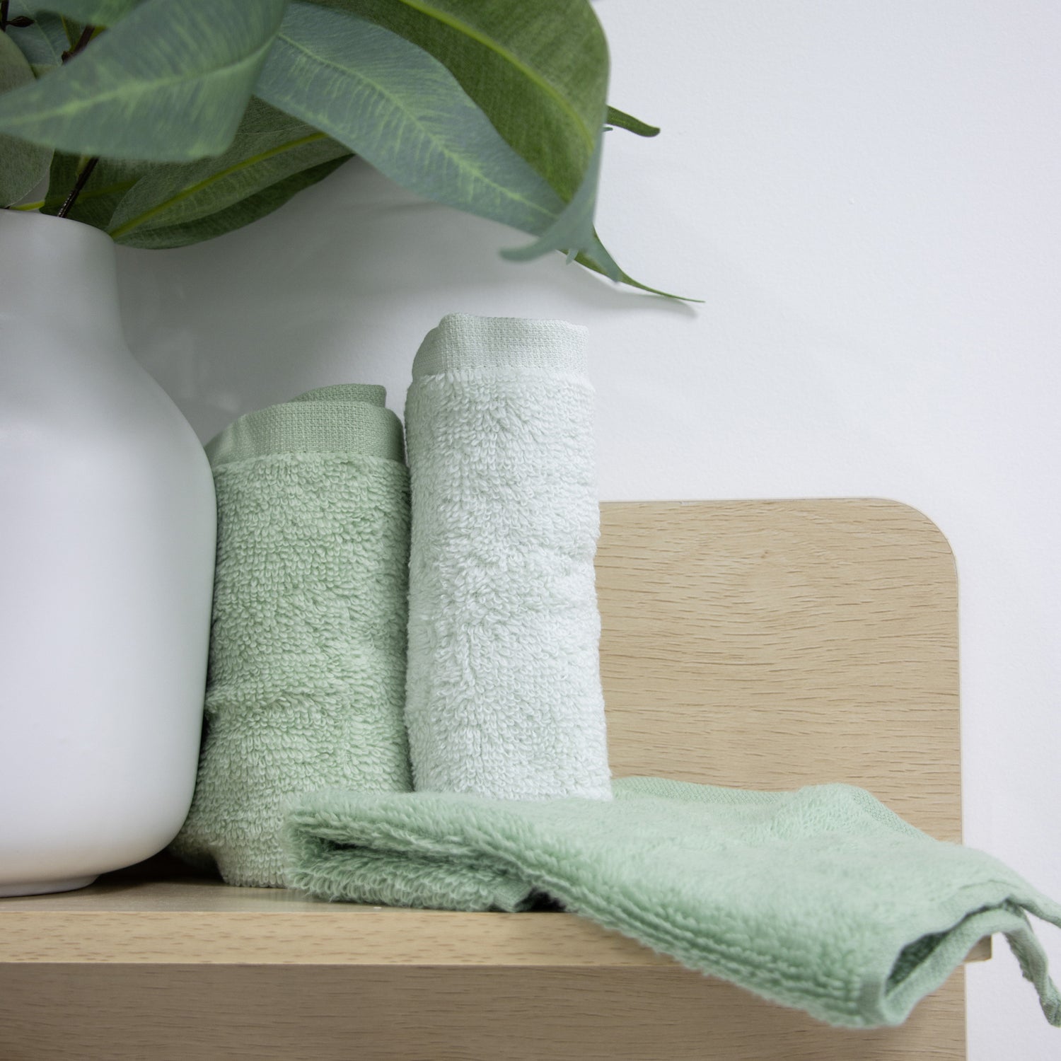 Terrazzo 3pk Baby Face Washers - Green