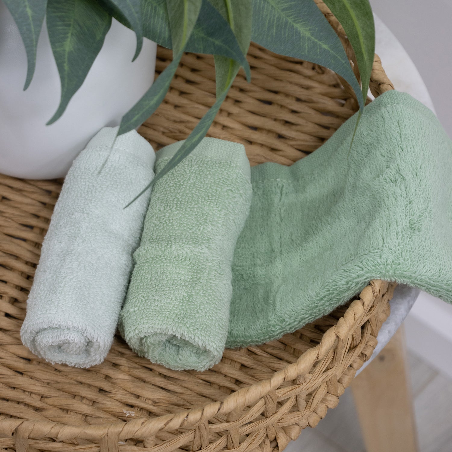 Terrazzo 3pk Baby Face Washers - Green