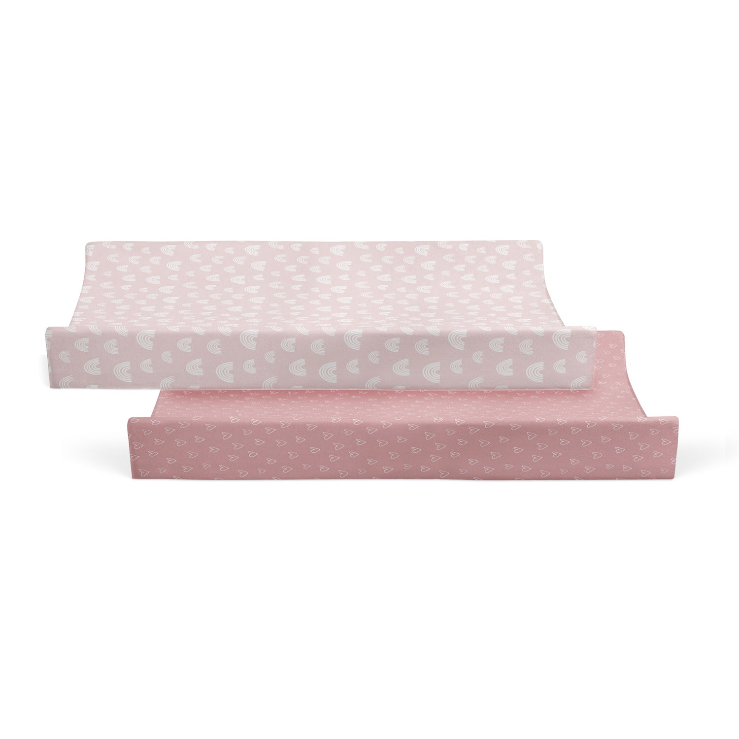 Nordic 2pk Waterproof Change Pad Covers Dusty Berry/Rose