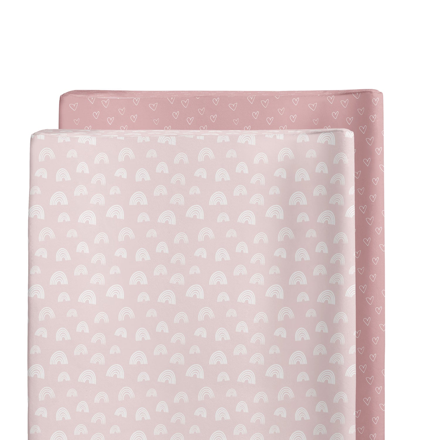 Nordic 2pk Waterproof Change Pad Covers Dusty Berry/Rose