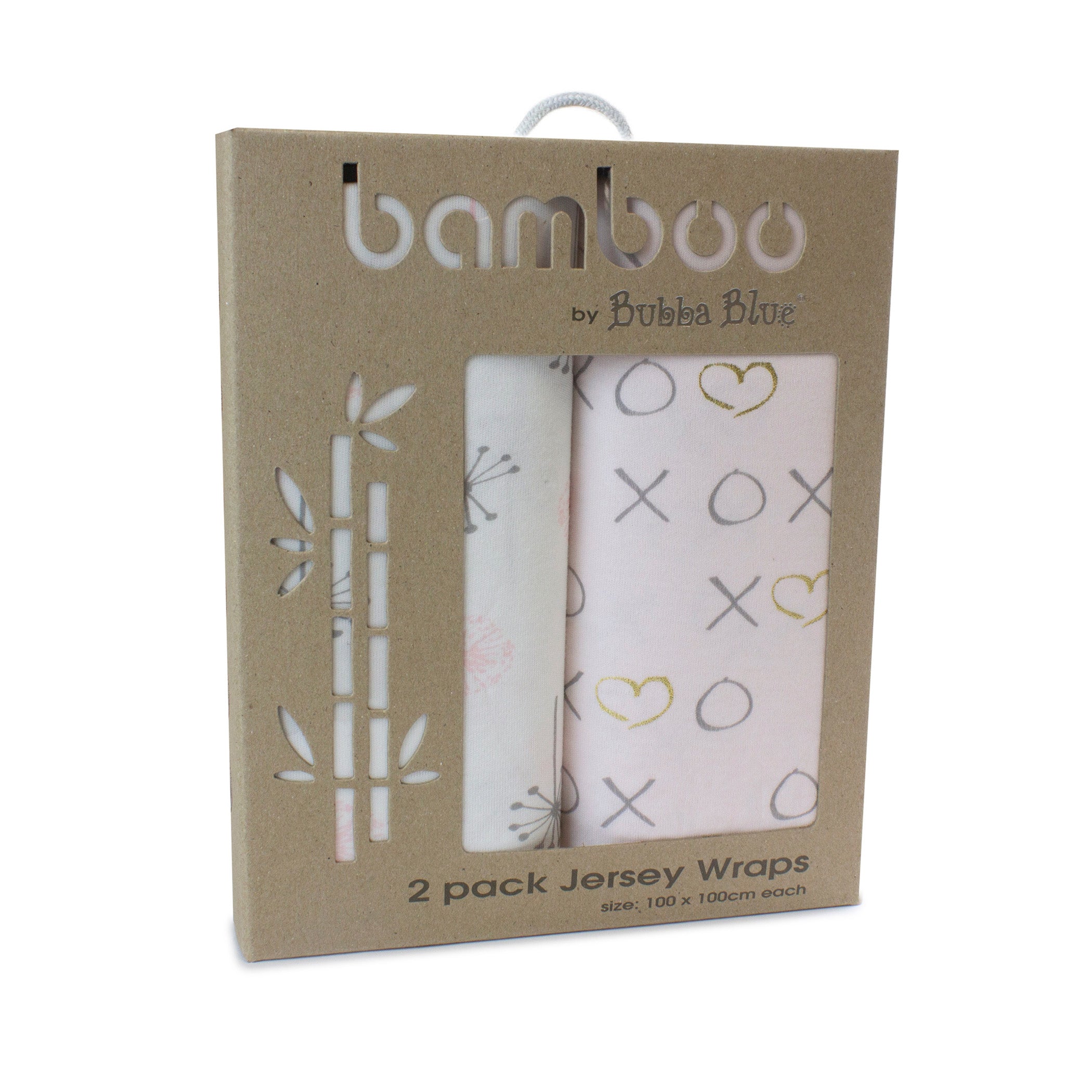 Pink Bloom Bamboo 2pk Stretch Jersey Swaddle Wraps - Bubba Blue Australia