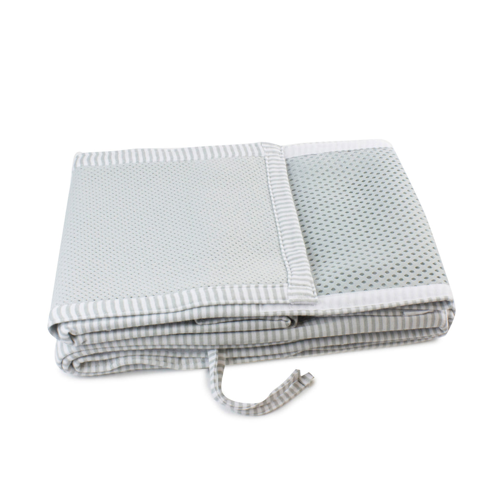 Cot Bumpers and Cot Protection Cot Liners, breathable Bubba Blue