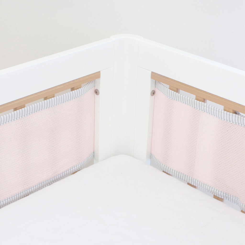 Cot Bumpers and Cot Protection Cot Liners, breathable Bubba Blue