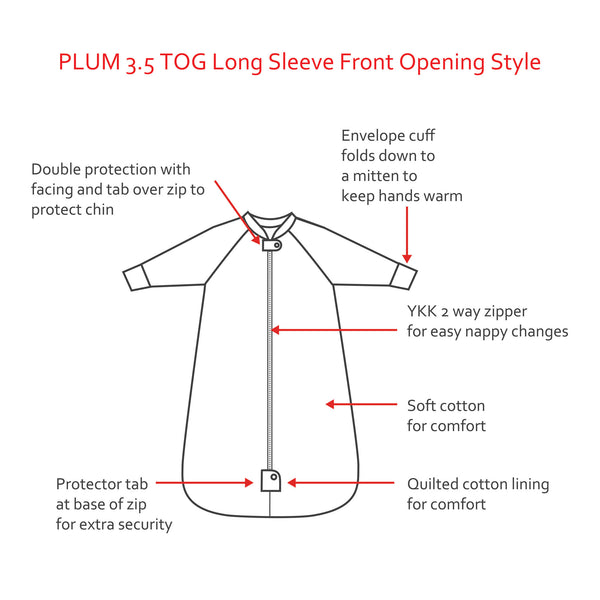 Plum 3.5 TOG Sleep Bag Raindrops