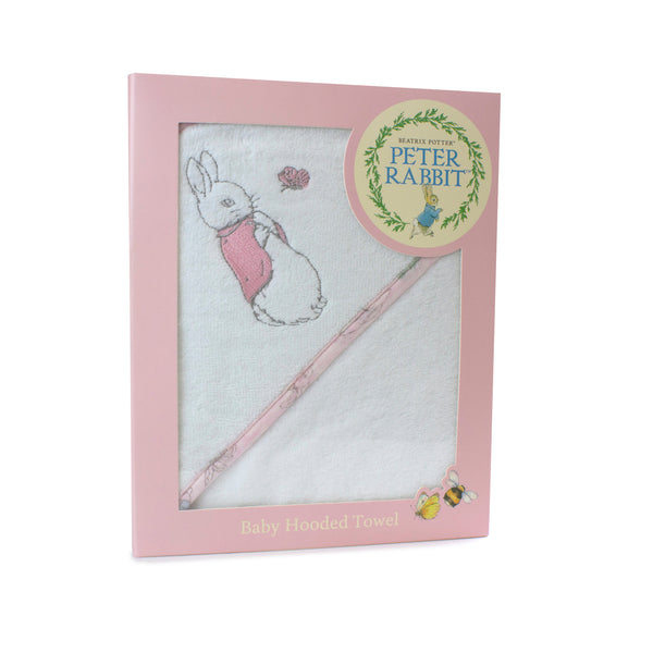 Peter Rabbit 'Hop Little Rabbit' Hooded Towel - Pink - Bubba Blue Australia