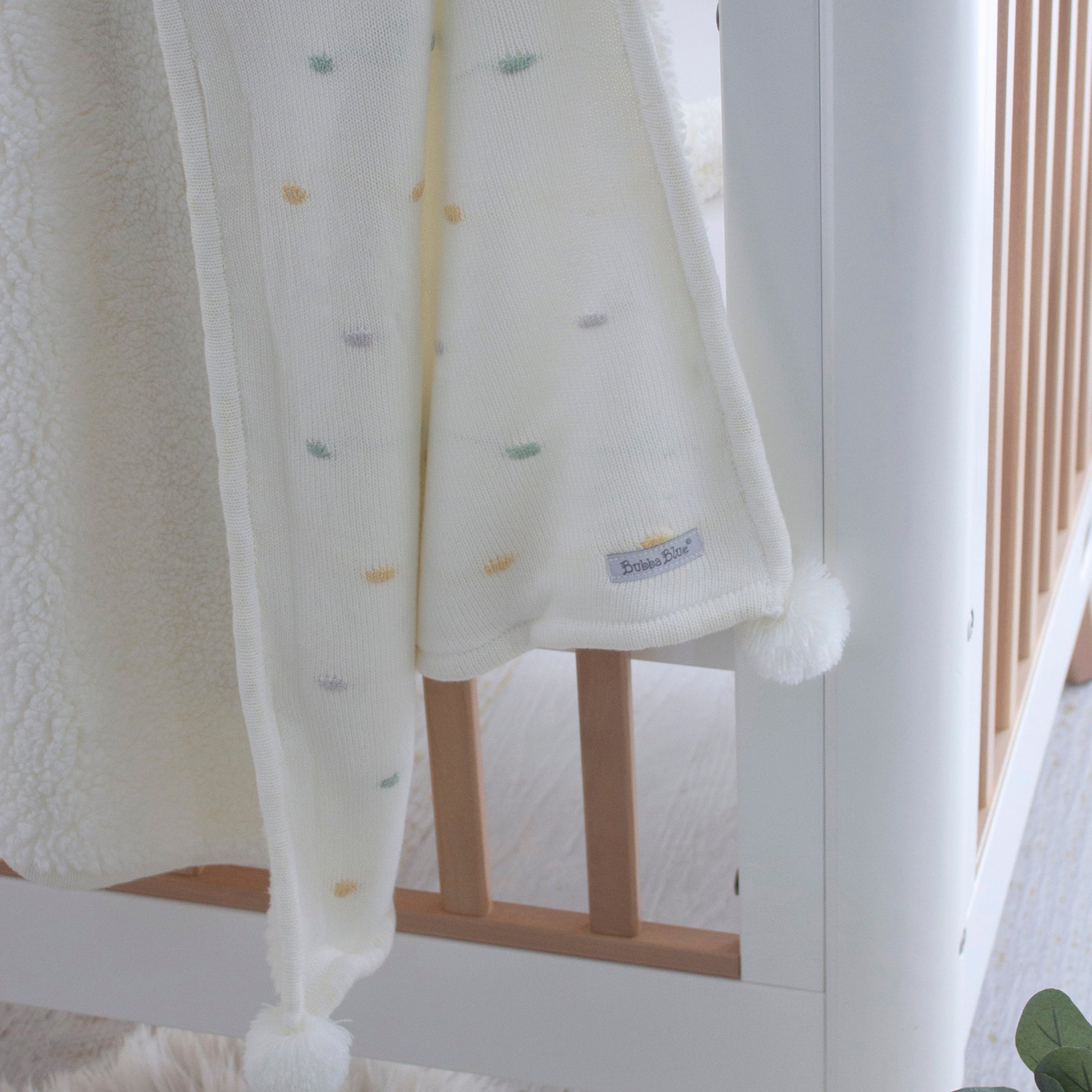 Confetti Cot Knit Blanket - Bubba Blue Australia