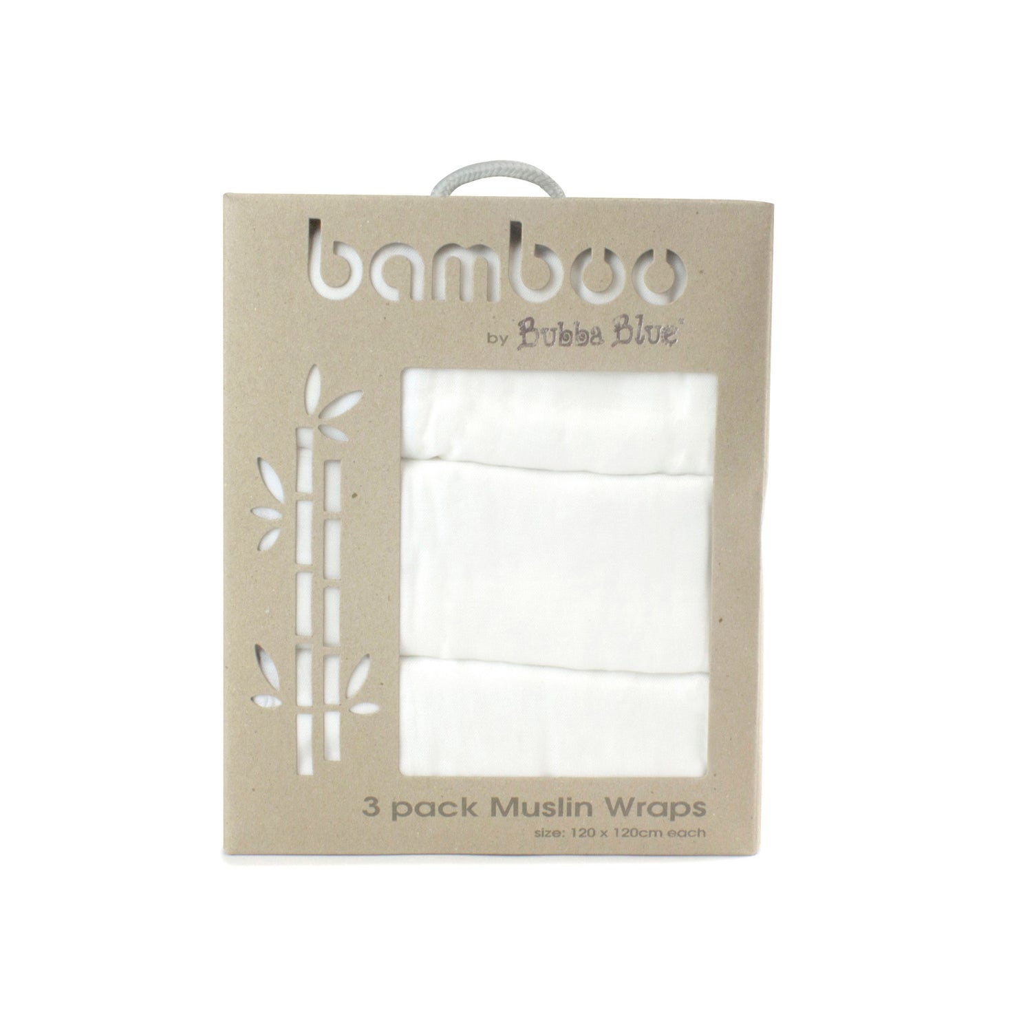 Bamboo White 3pk Muslin Swaddle Wraps - Bubba Blue Australia