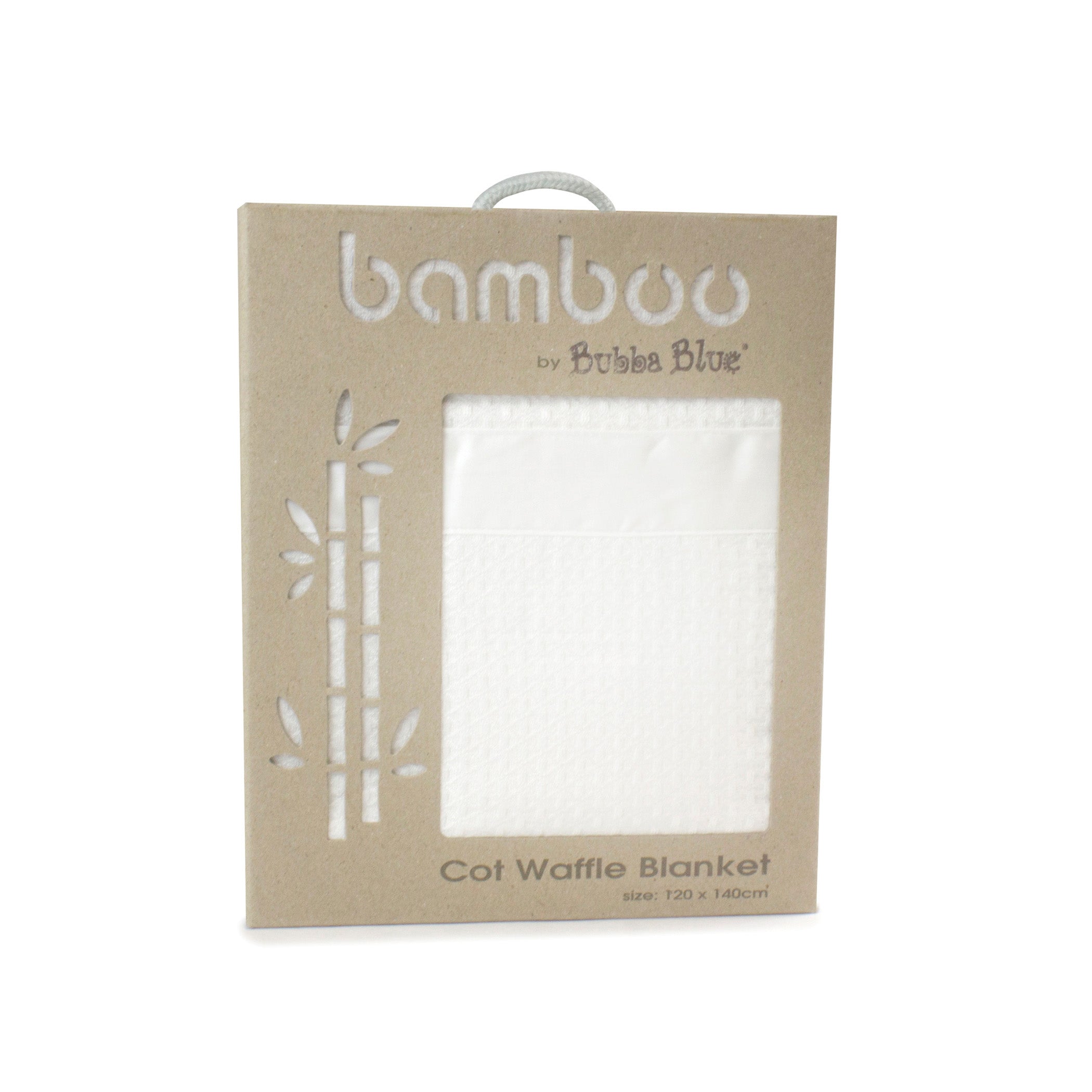 Bamboo White Cot Waffle Blanket - Bubba Blue Australia