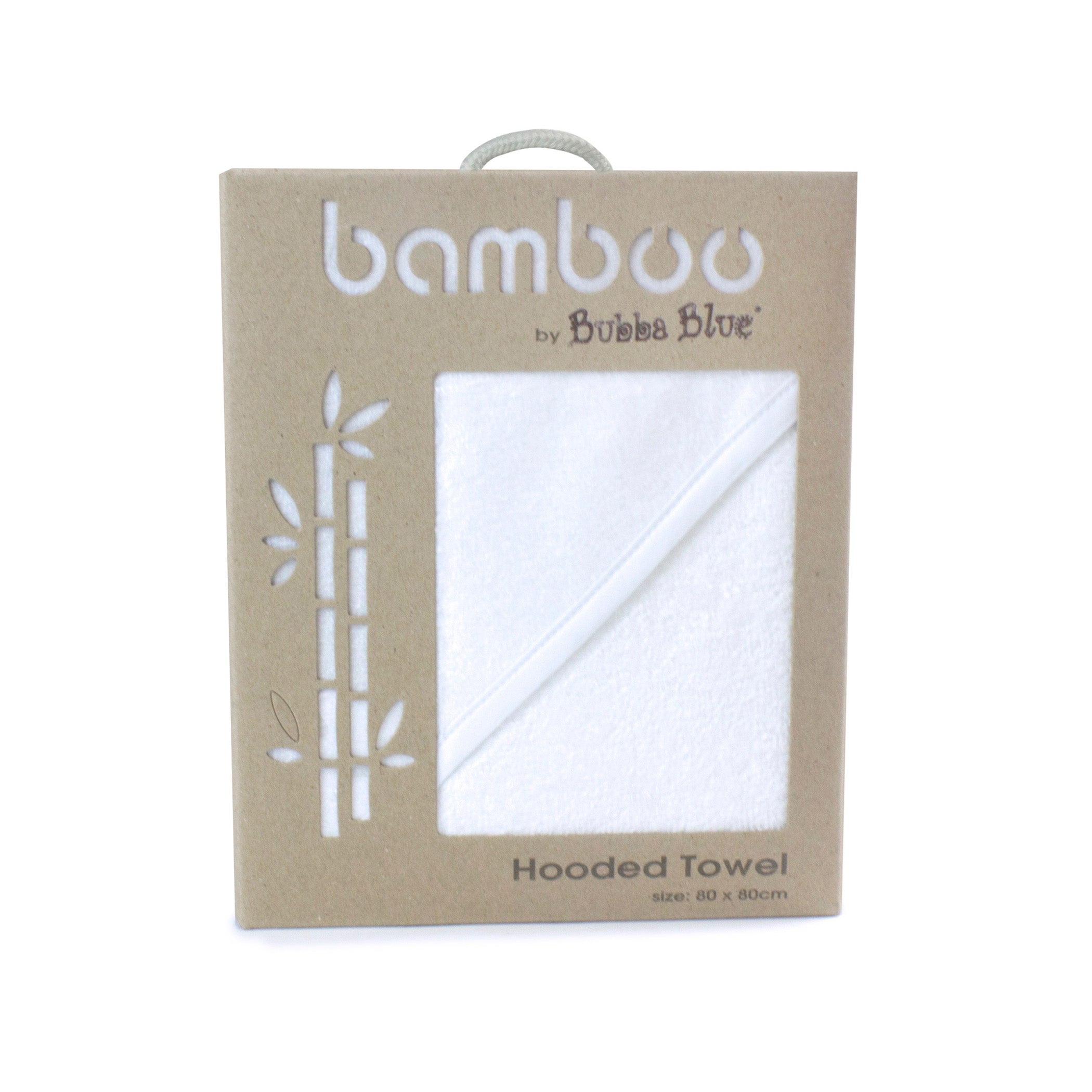 Bamboo White Hooded Towel - Bubba Blue Australia