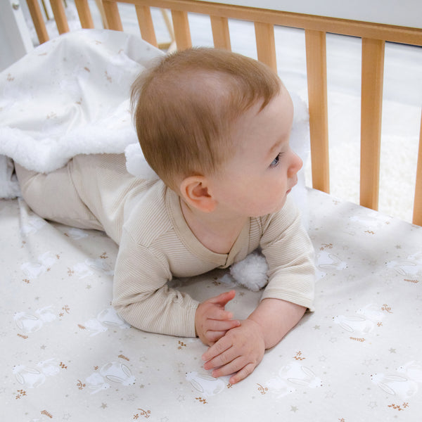 Bunny Dreams Jersey Cot Fitted Sheet