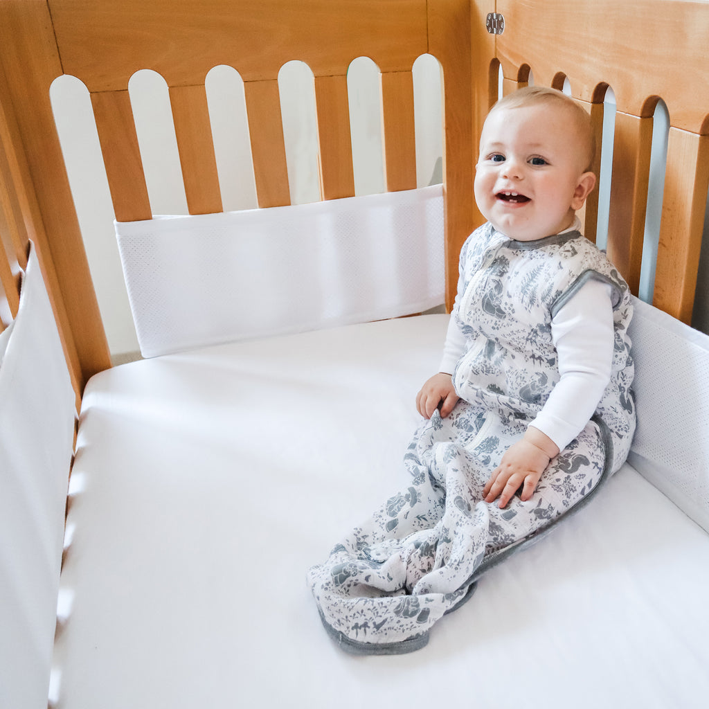 Cot Bumpers and Cot Protection Cot Liners, breathable Bubba Blue