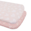 Nordic 2pk Jersey Co-sleeper Fitted Sheets Dusty Berry/Rose
