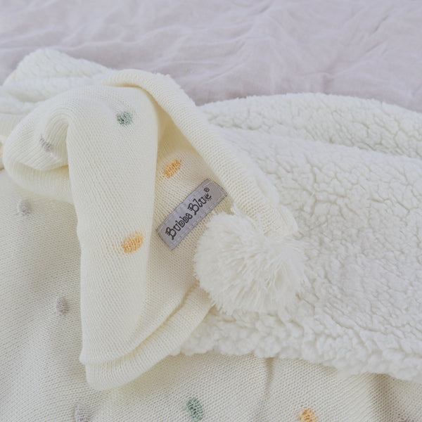 Confetti Cot Knit Blanket - White Multi